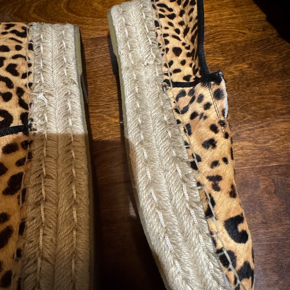 Leopard Print Espadrille Flats